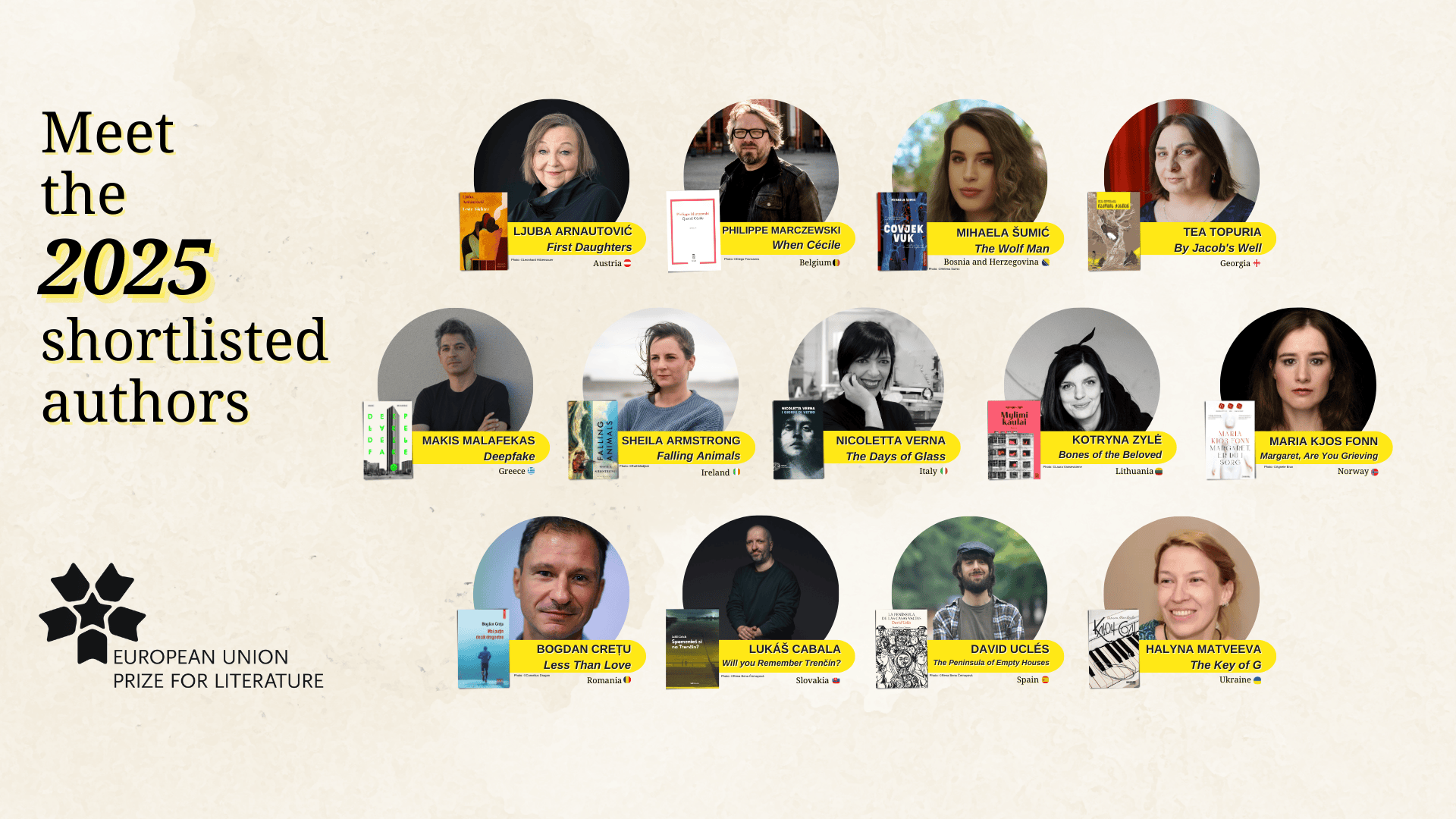 2025 EUPL shortlisted authors