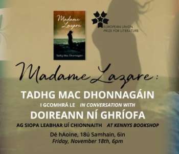 Tadhg Mac Dhonnagáin presents his book in Galway